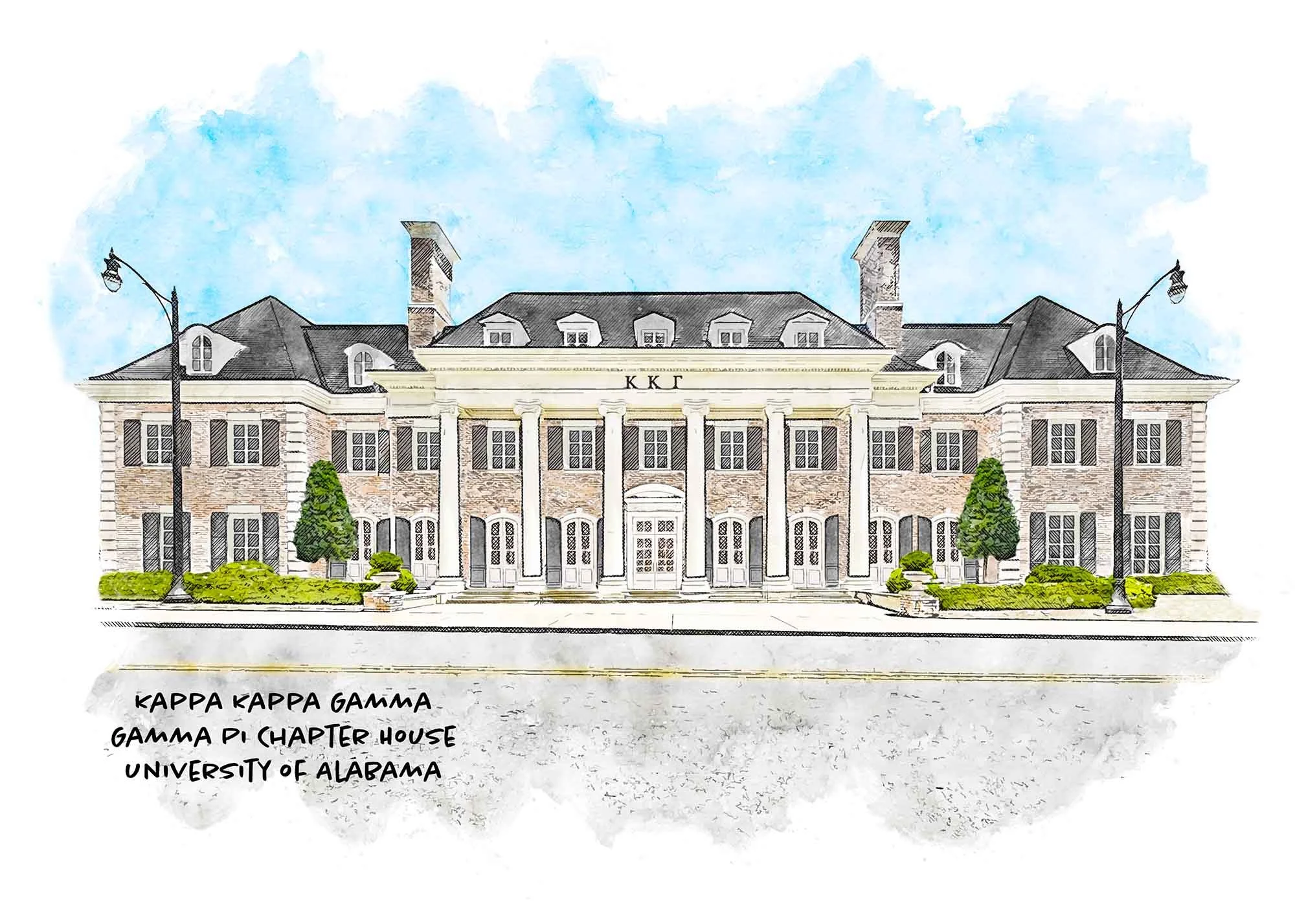 Kappa Kappa Gamma House at the University of Alabama Print.jpg