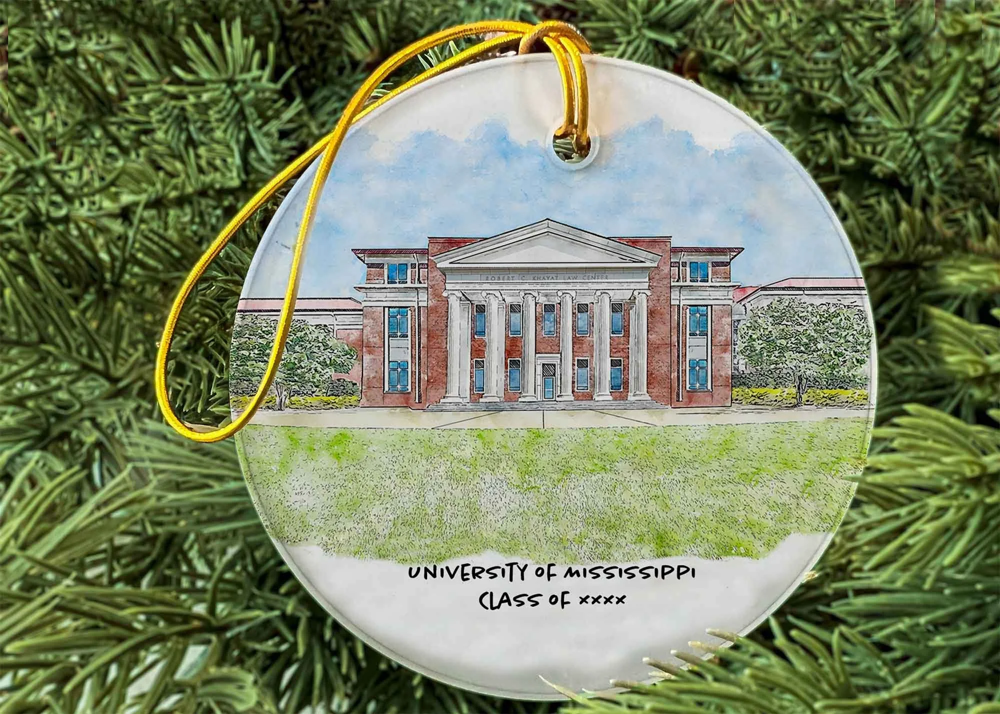 University of Mississippi School of Law Graduation Edition Ornament.jpg