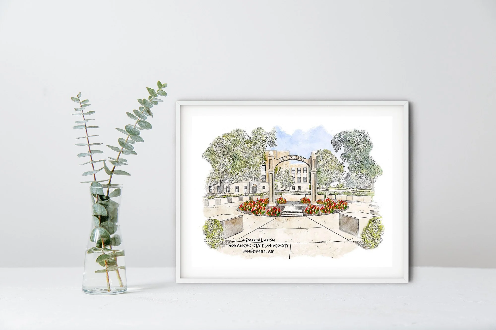 Memorial Arch at A-STATE Print_FrameHorizontal_White_Mockup.jpg