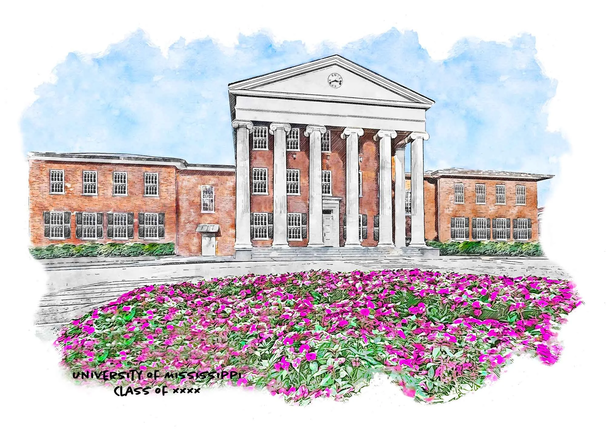 Lyceum at Ole Miss Graduation Year Print.jpg