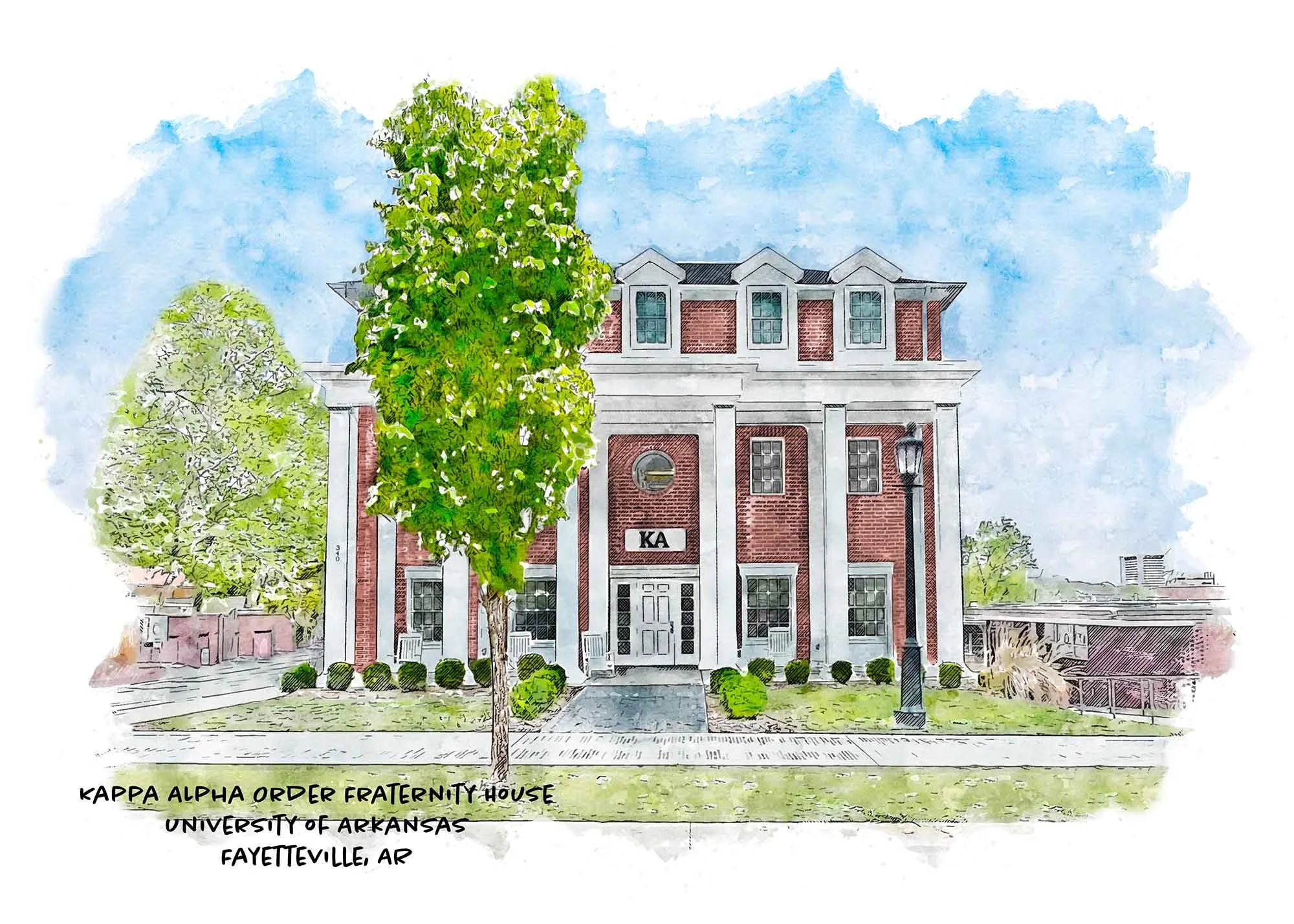 Kappa Alpha Order Fraternity House at UARK — Art Prints and More