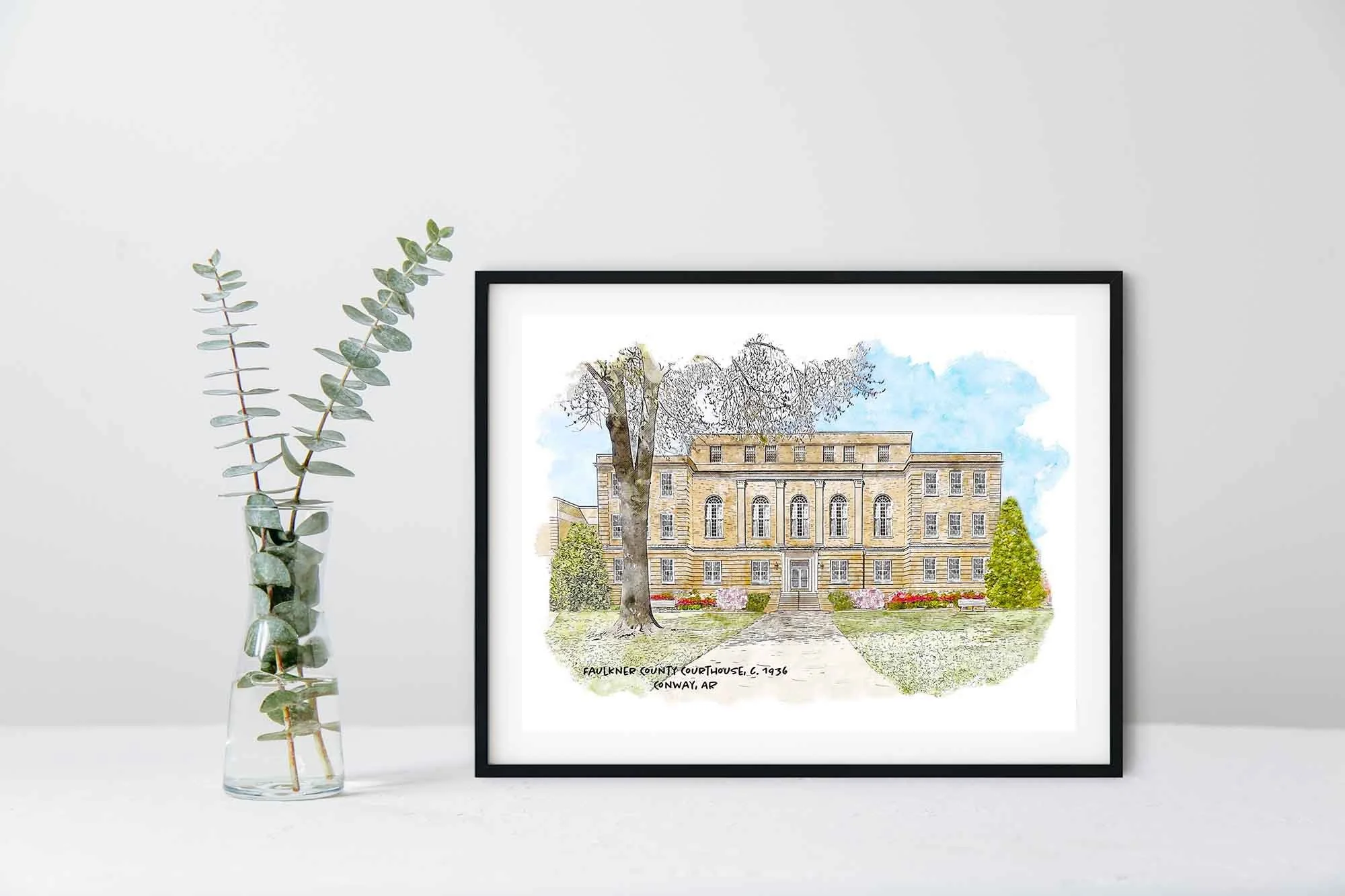 Faulkner County Courthouse Framed Print.jpg