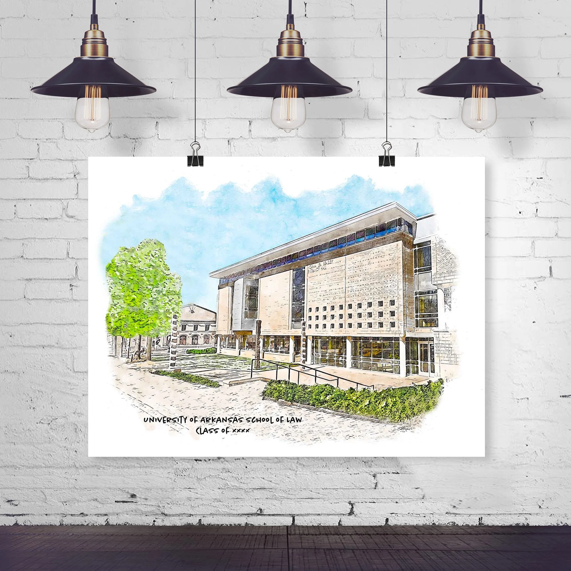 UARK School of Law Graduation Year Print_17X22_horizontalmockupwithlights.jpg