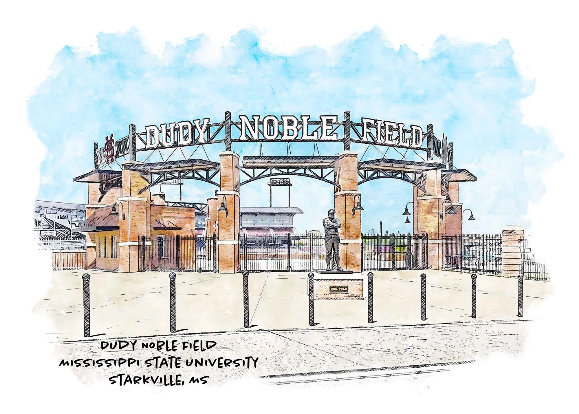 Dudy Noble Field at Mississippi State University Print.jpg