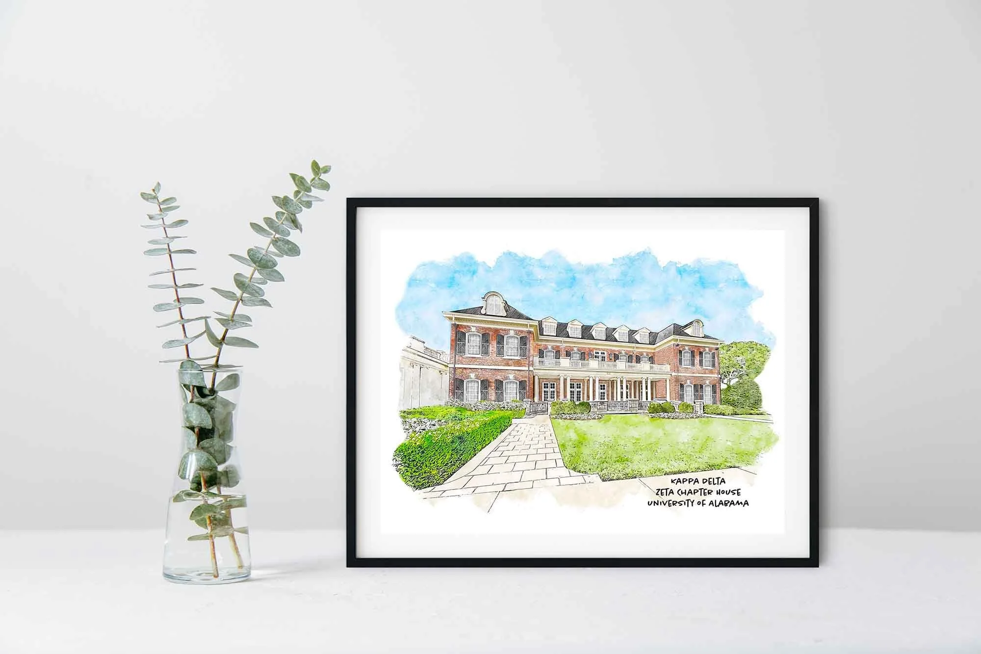 Kappa Delta House at the University of Alabama Framed Print.jpg