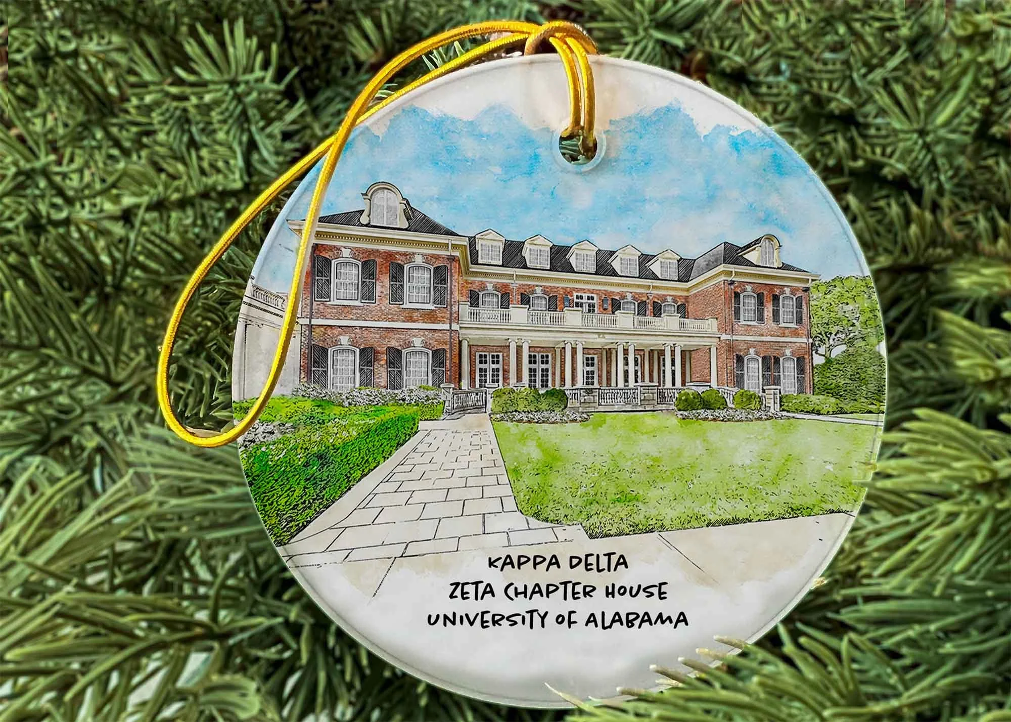 Kappa Delta House at the University of Alabama Ornament.jpg