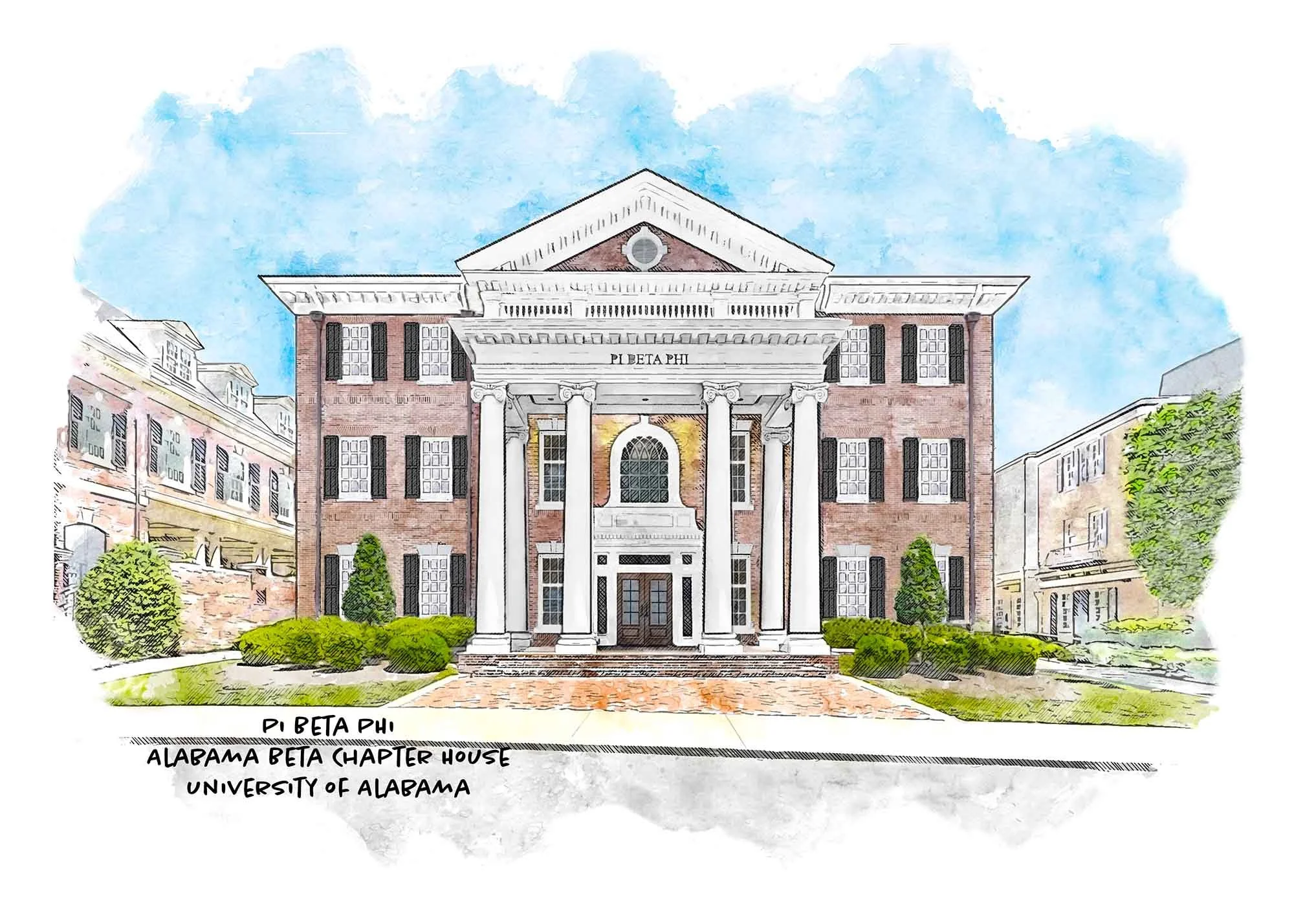 PI Beta Phi House at the University of Alabama Print.jpg