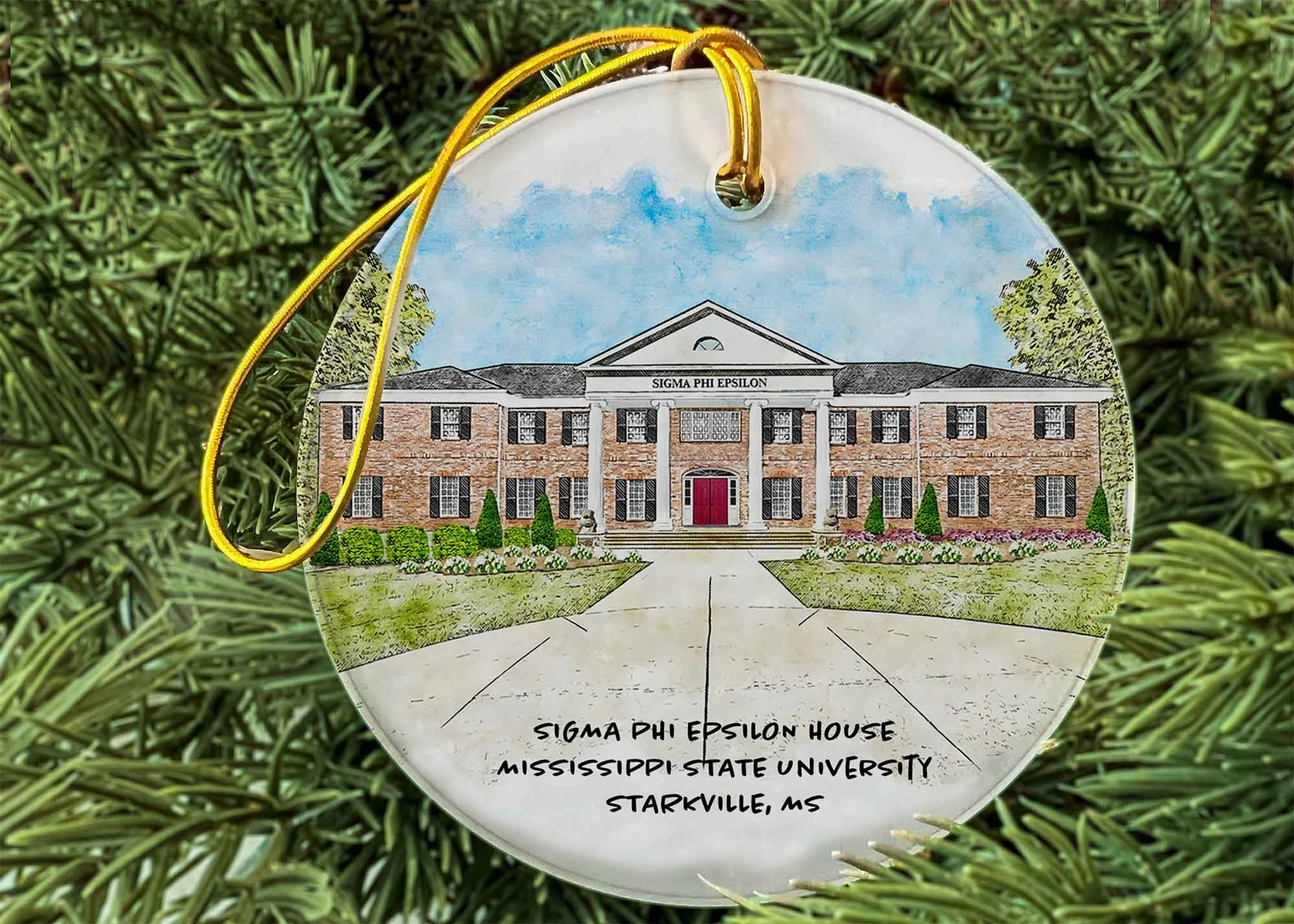 Sigma Phi Epsilon House at Mississippi State University Ornament.jpg