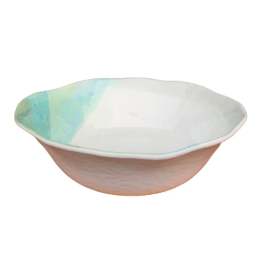 14” White Plastic Salad Bowl
