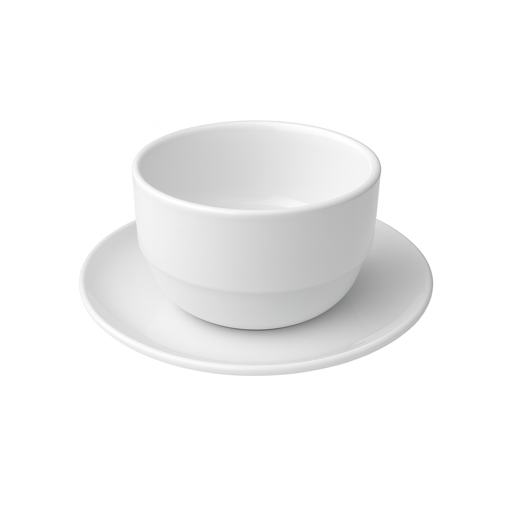 4.5” Stackable Soup Bowl w/ 6” Plate