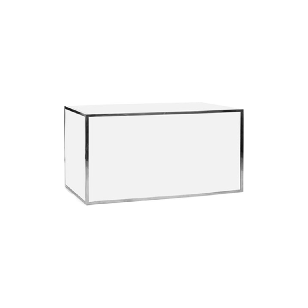 6’ Chrome Plexi Bar (White)