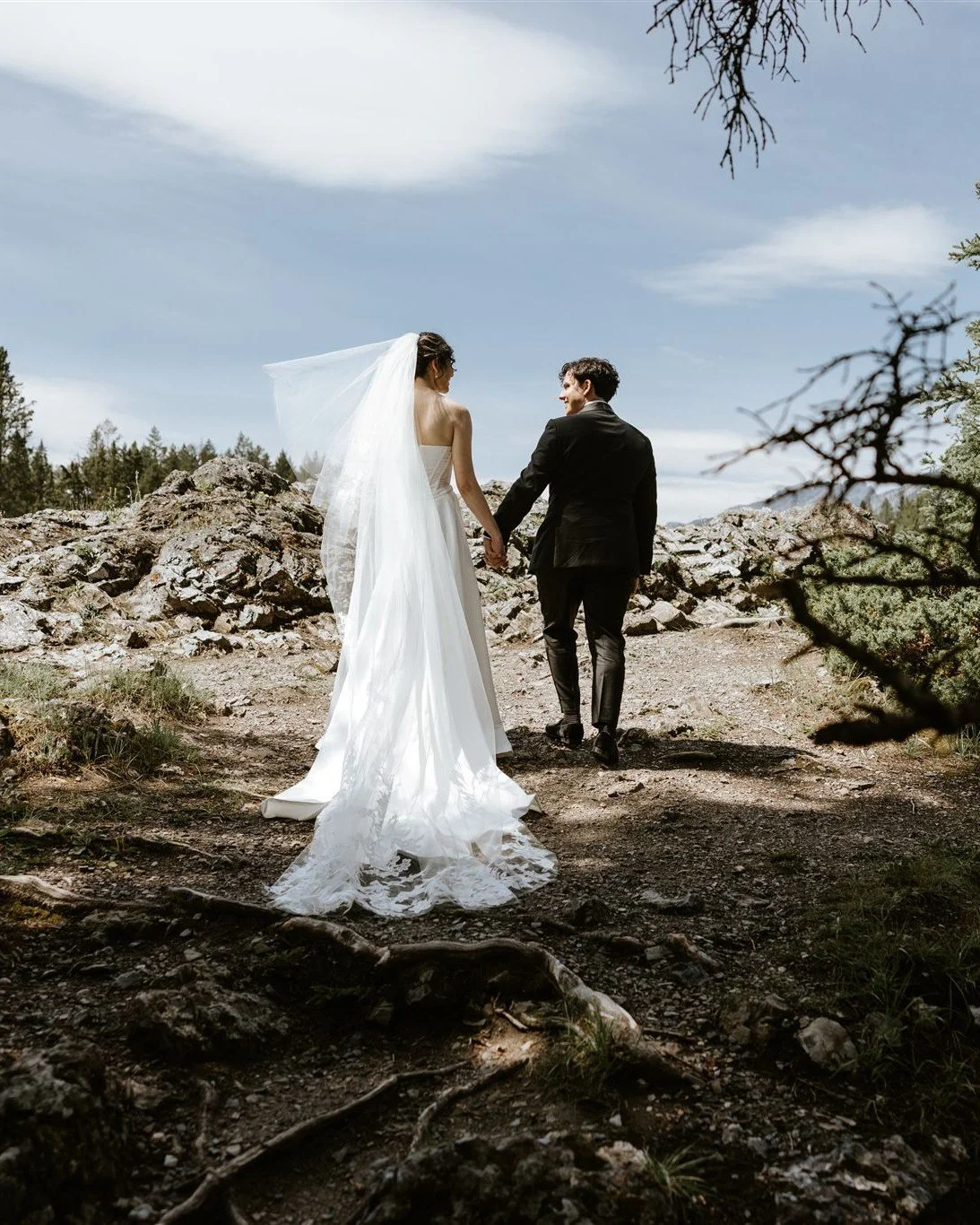 Walking into their new chapter in the heart of the Canadian Rockies. This is what getting married in the Bow Valley looks like.

#banff #weddingplanner #destinationwedding #weddinginspo #weddinginspiration