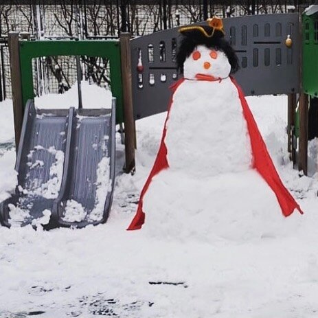 Issac and Manny have been busy over the past two days shoveling the snow, but looks like even they have found time to play in the snow and build a snowman. Can&rsquo;t wait to return to school tomorrow, for our kids to play in the snow!