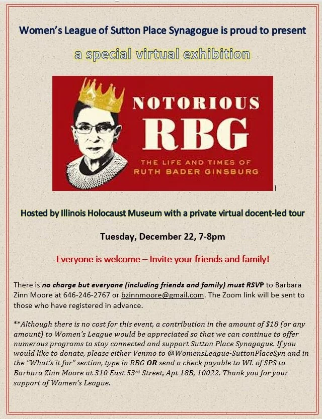WL: Notorious RBG: The Life and Times of Ruth Bader Ginsburg, A Special Virtual Exhibition