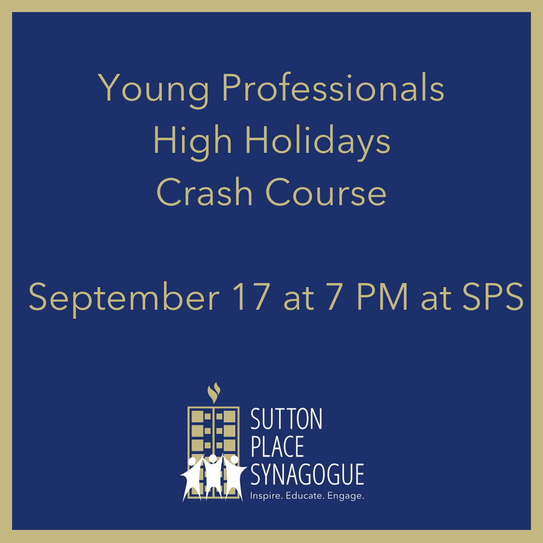 Young Professionals High Holiday Crash Course with Rabbinic Intern Eitan Bloostein