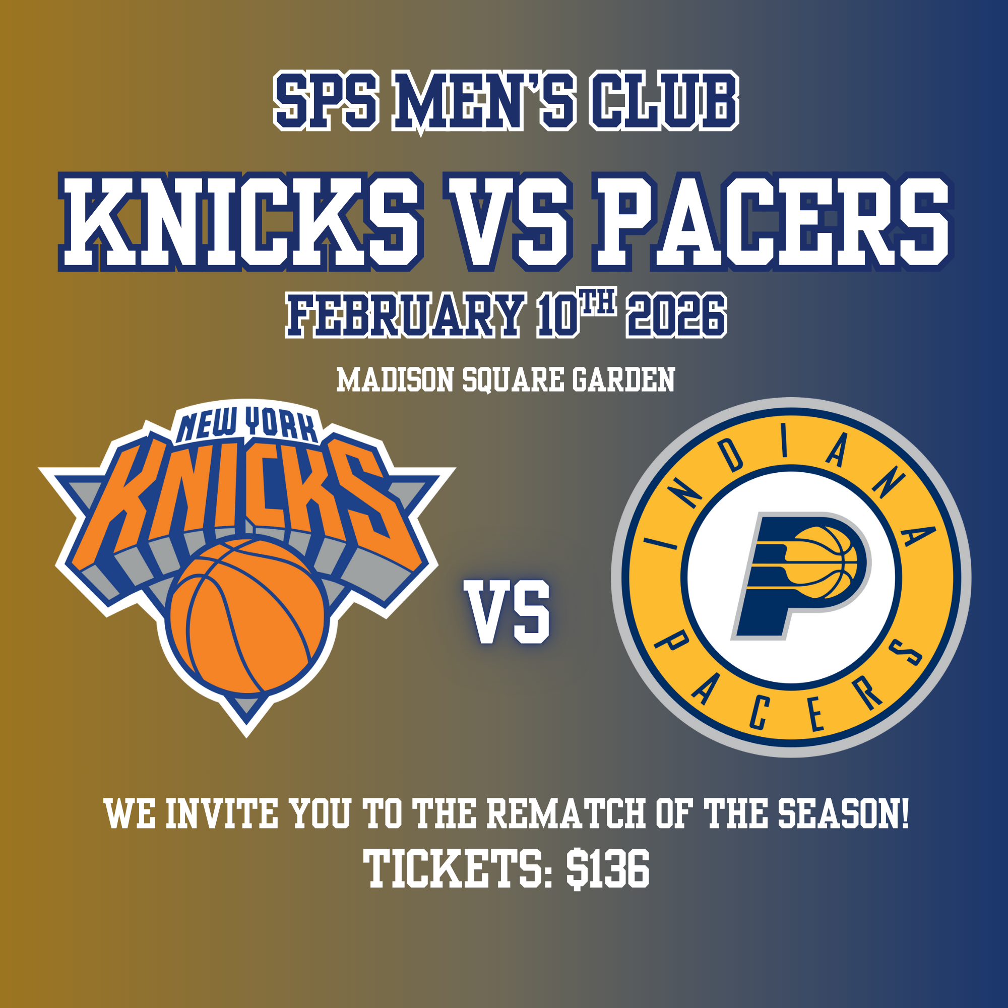 Men's Club Knicks Game