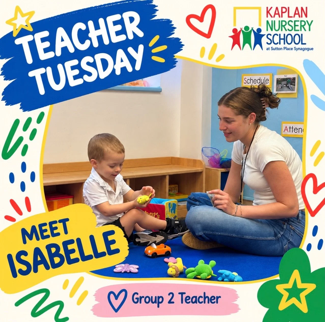 💙 Teacher Tuesday: Meet Isabelle!

Meet Isabelle, one of our wonderful Group 2 Teachers! 💙 Isabelle loves working with the Two&rsquo;s and being part of their first school experiences, creating a warm and loving classroom where children can play, e