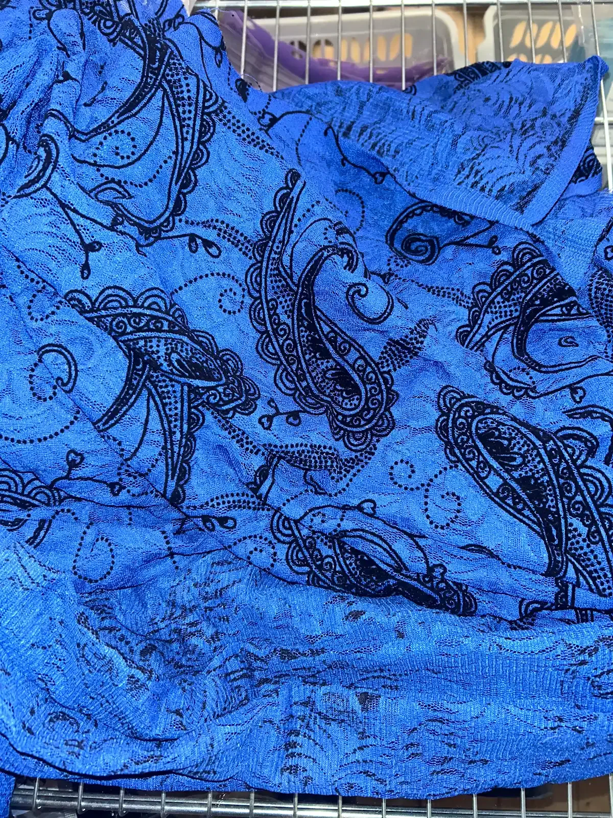 SAMPLE FABRIC - ROYAL BLUE LACE