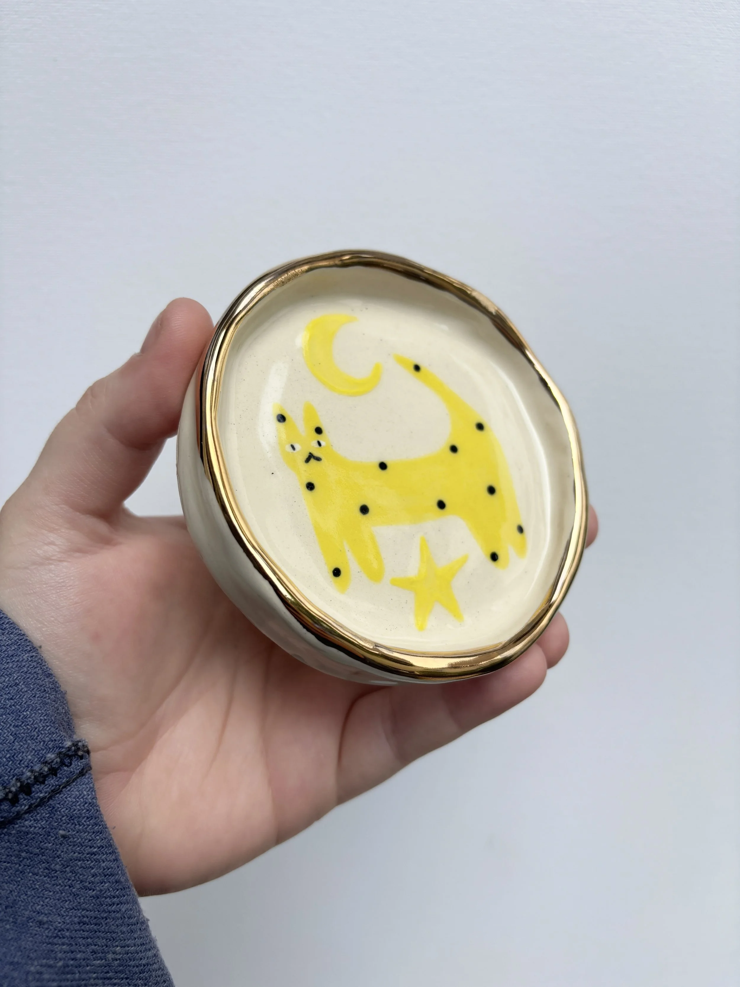 MOON & STAR CAT TRINKET DISH