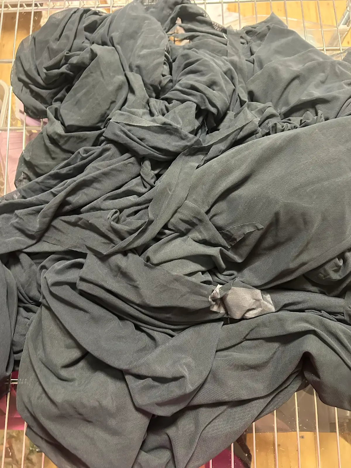 SAMPLE FABRIC - LARGE CHARCOAL MESH