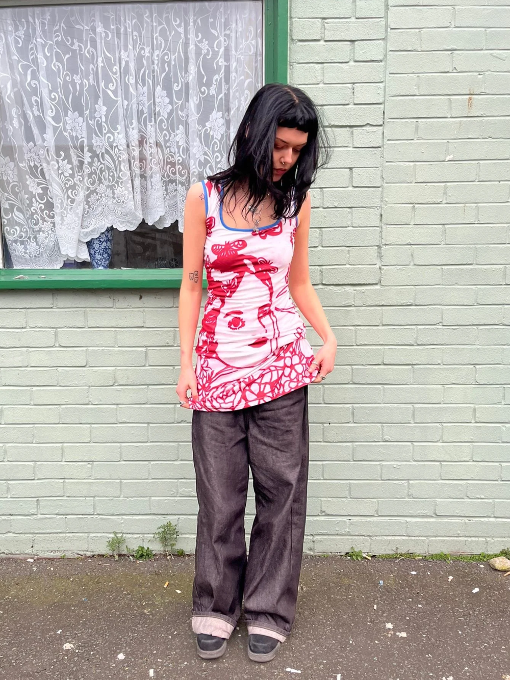 RHI DANCEY ワンピース REVERSIBLE OUTLINE DRESS — Rhi Dancey