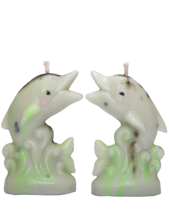 MOSS DOLPHIN TWINS CANDLES