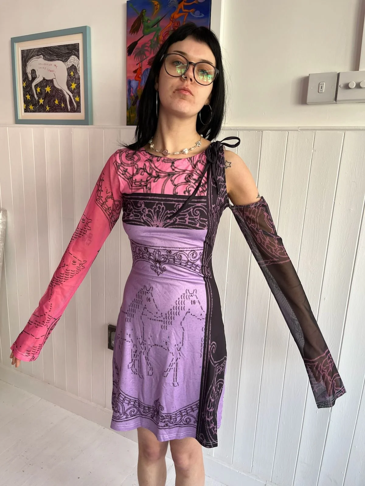 SAMPLE -PINK & PURPLE DRESS