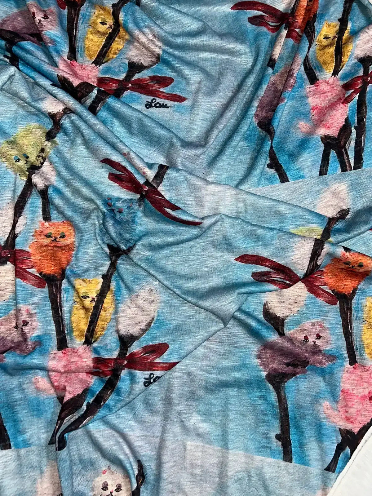 SAMPLE FABRIC - KITTY BLUE