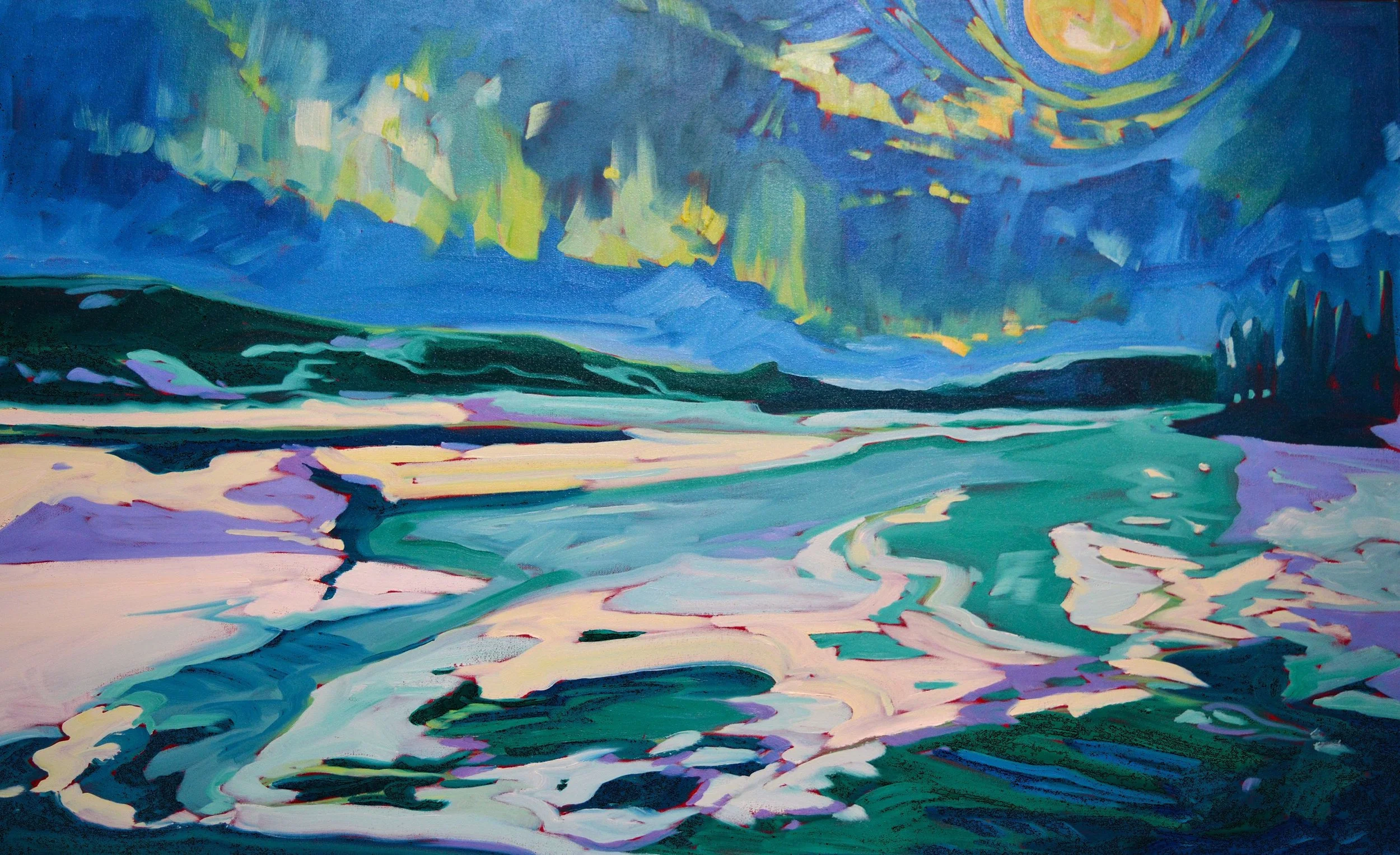 Icy Whispers, 24x40", oil on canvas, $3200.