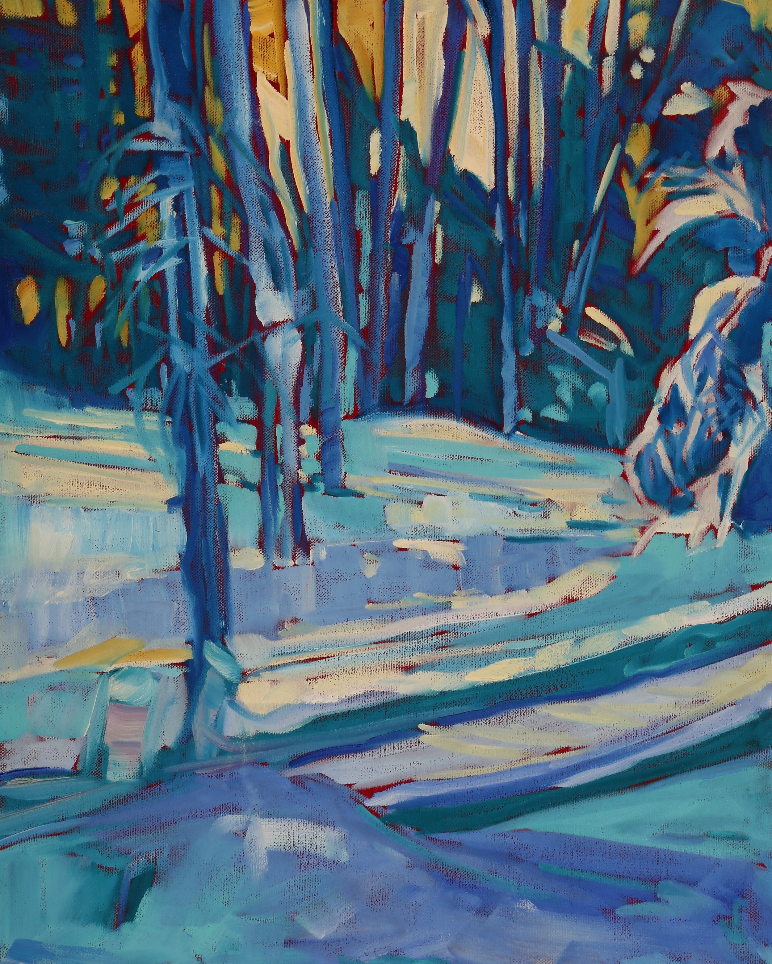 Melting Snow, oil on canvas, 16x20", $800.