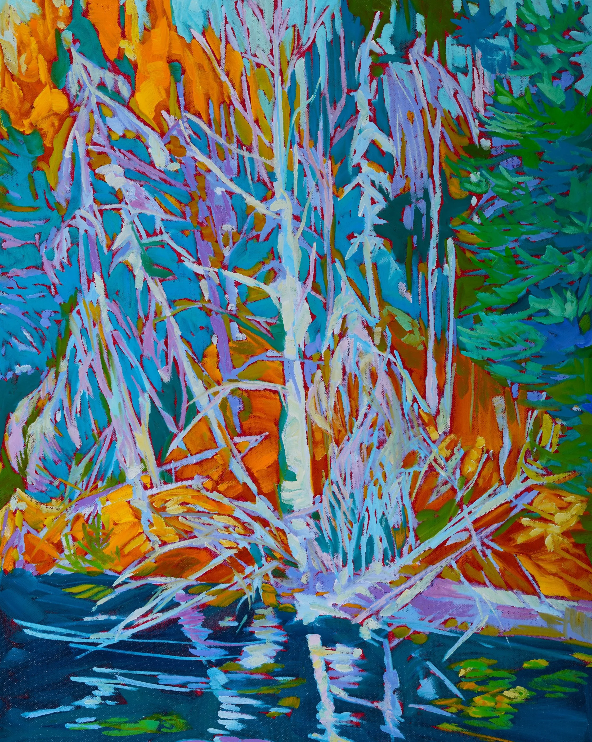 Snags on Tatler Lake, 24x30”, $2600.