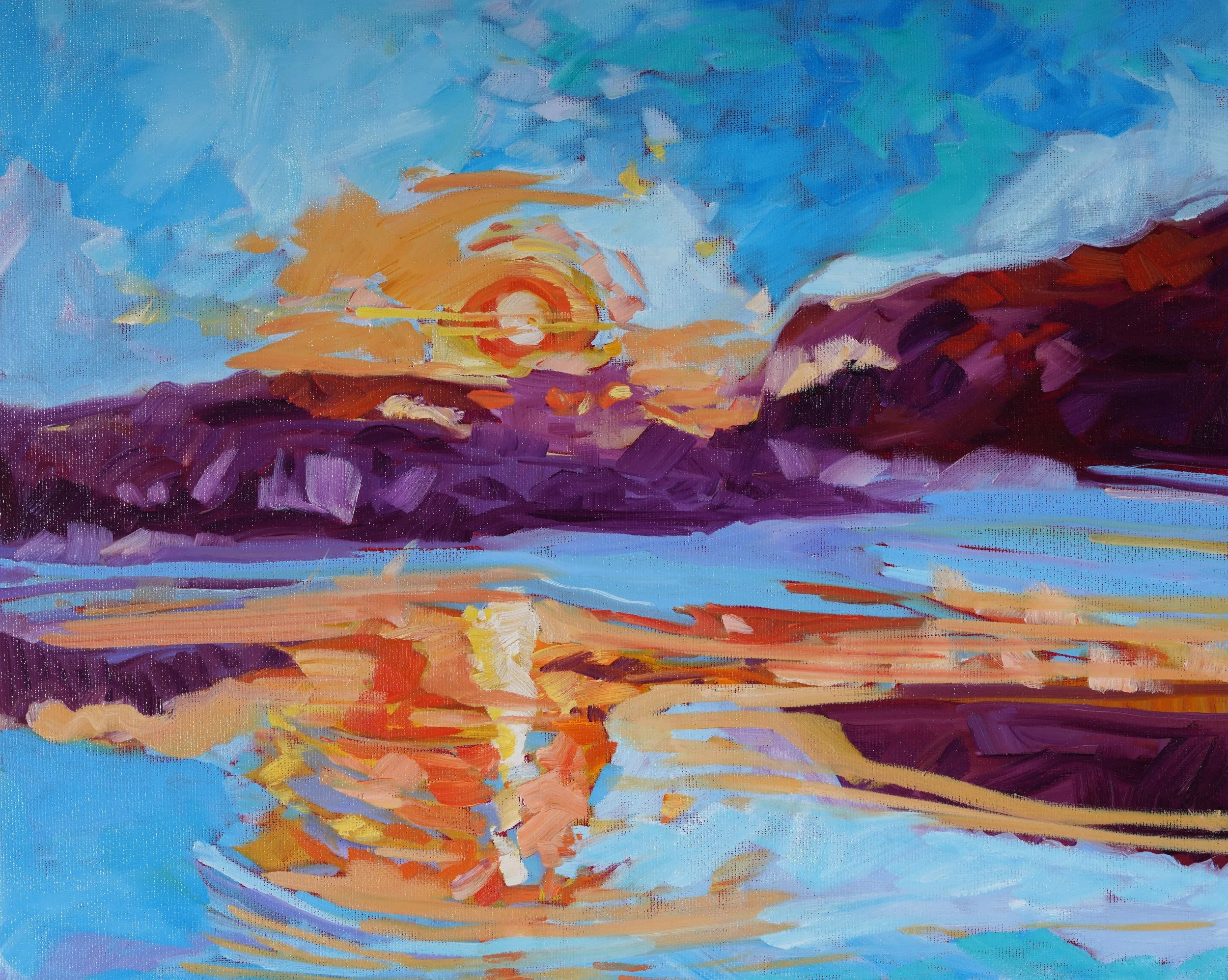 August Sunrise, 16x20”, $800