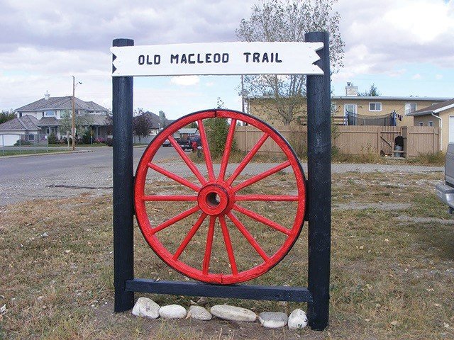 Marker 1 - The Trail begins at Fort Macleod.