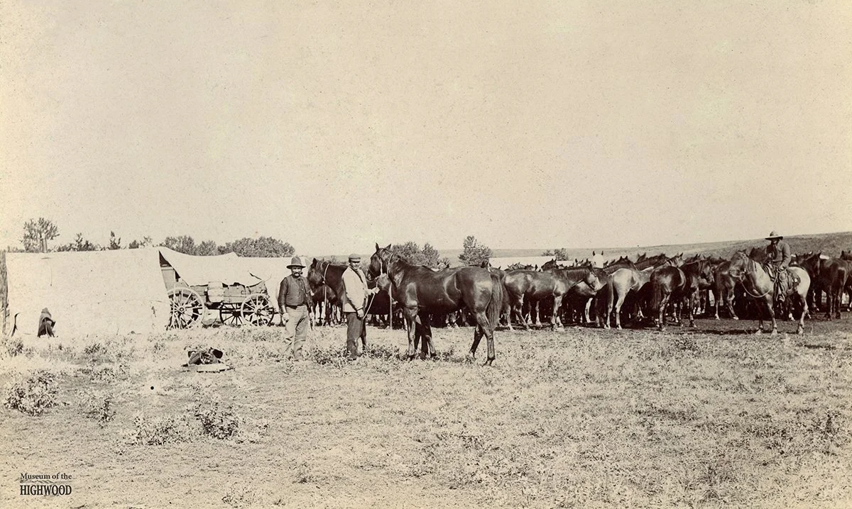 Bar-U Ranch outfit getting ready for a day on the range, c.1890.