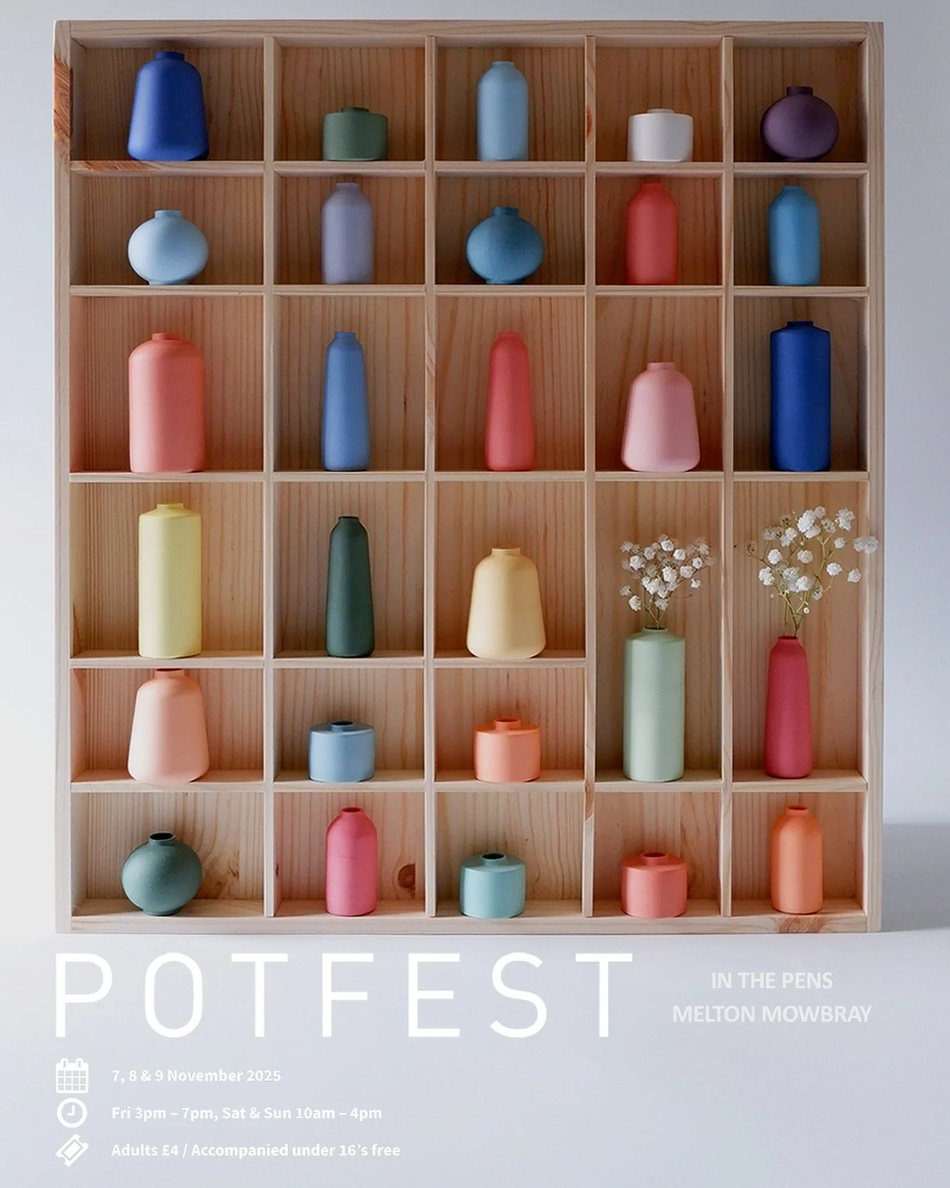 Me and my pots are headed back out into the wild this weekend!
My first ever @potfest.co.uk 
I&rsquo;ve visited potfest in the pens at Melton Mowbray for a couple of years now so I&rsquo;m super excited to finally take part
I&rsquo;m planning on havi