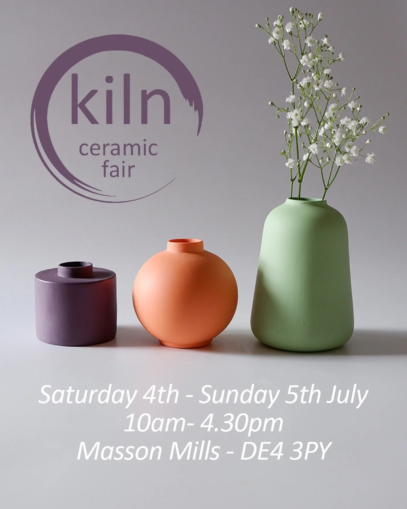 I&rsquo;m actually back out at a show in what seems like forever! I&rsquo;m really looking forward to this weekend! 🌈

I&rsquo;ll be exhibiting at the brand new @kilnceramicfair at Masson Mills in Matlock, with lots of colourful porcelain pieces, an