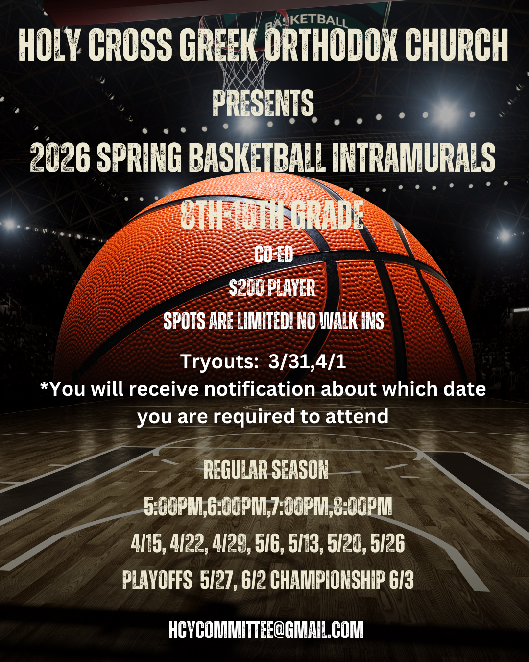 2026 Basketball Intramurals (8th-10th Grade)