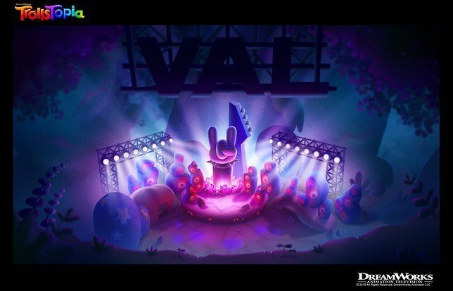 Are you ready to ROCK?!🤘🏼🎸🎶

Art direction by Pete!

#trolls#trollstopia#art#visdualdevelopment#visdev#visdevart#bgdesign#bgpainting#backgroundart#backgrounddesign#painting#sketch#animation#dreamworks#dreamworksanimation#dreamworkstrolls#rock#har