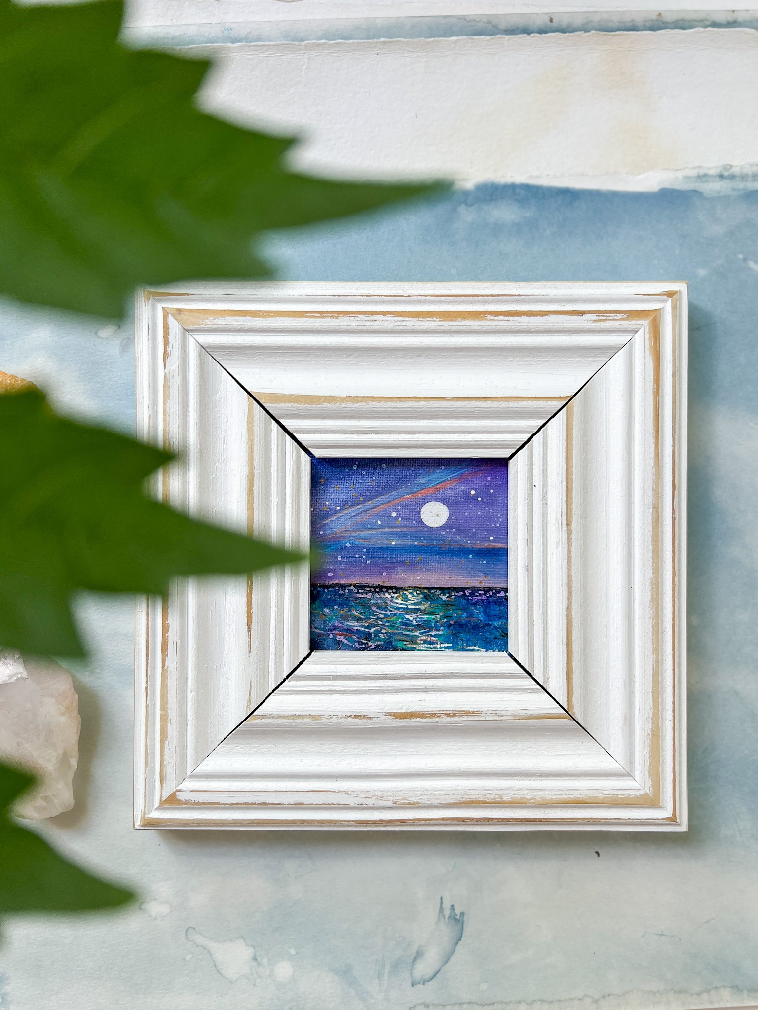 Mini Moon and Sea Painting