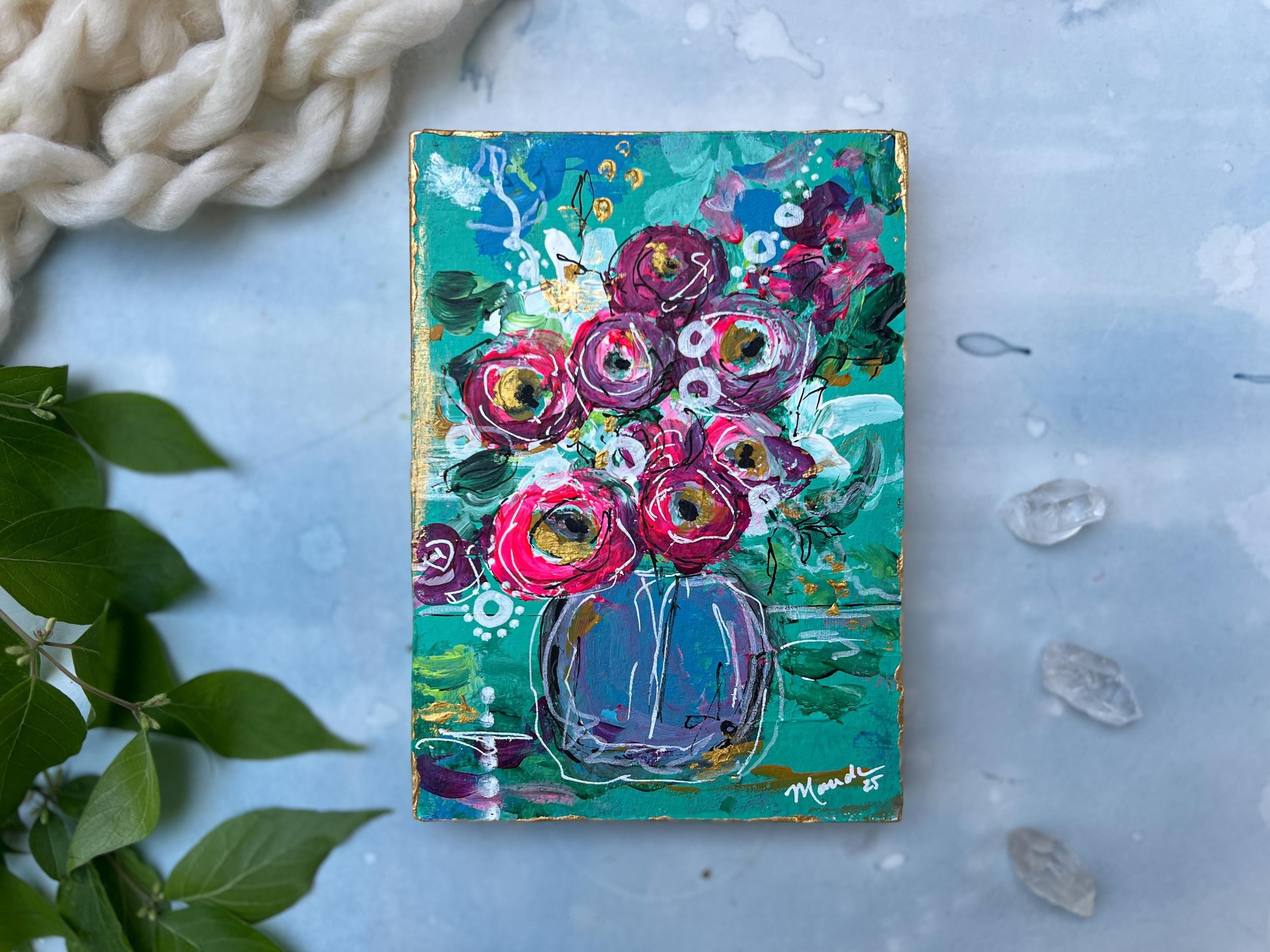 Peonies Small Painting