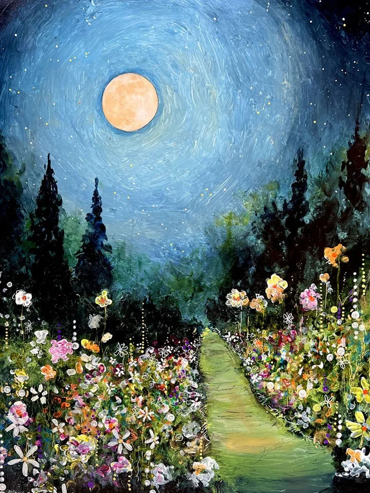 Path to Peace II, 16x20 inch Mixed Media on Wood (SOLD)