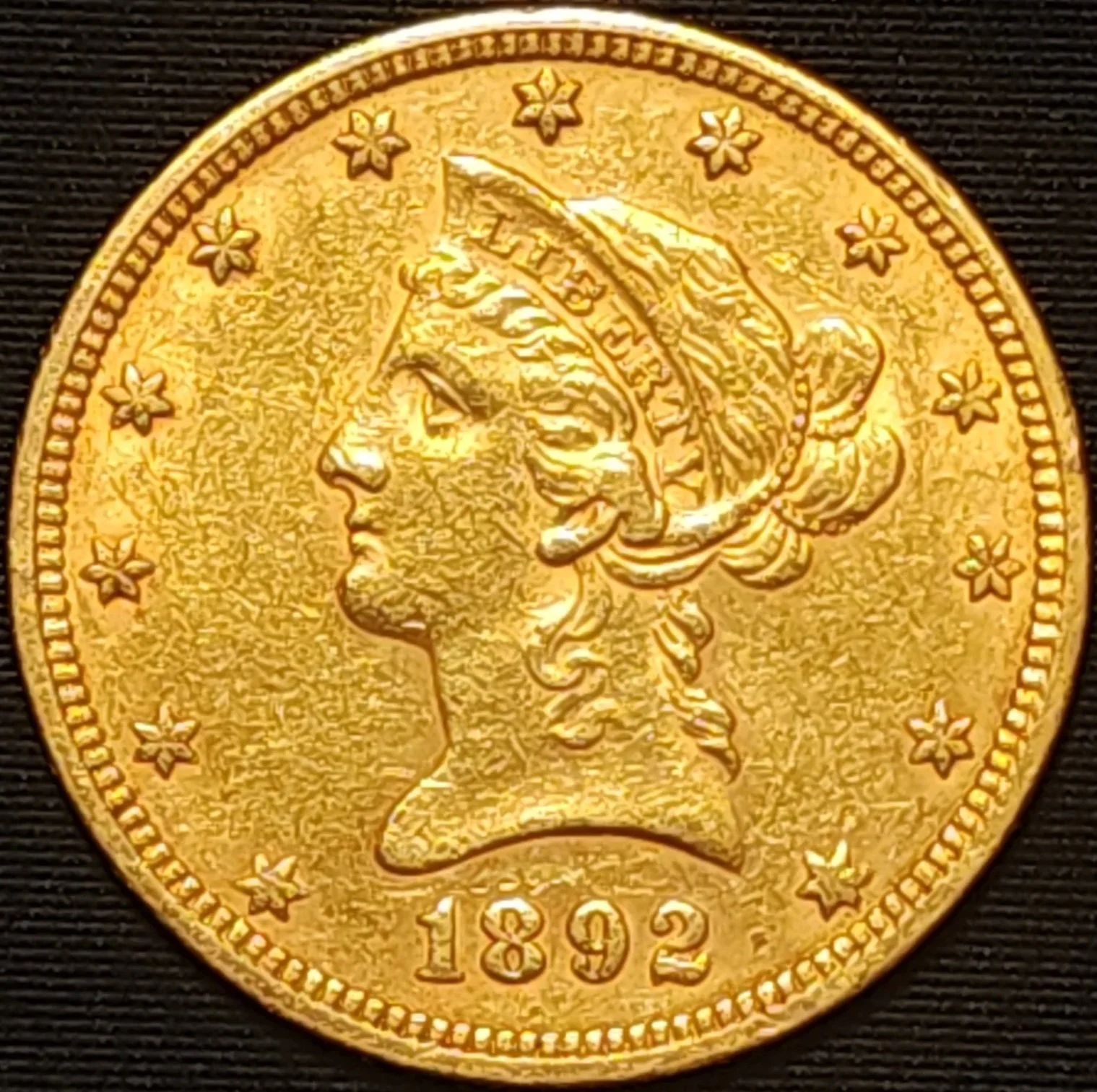 1892 Liberty Head $10 Gold Coin