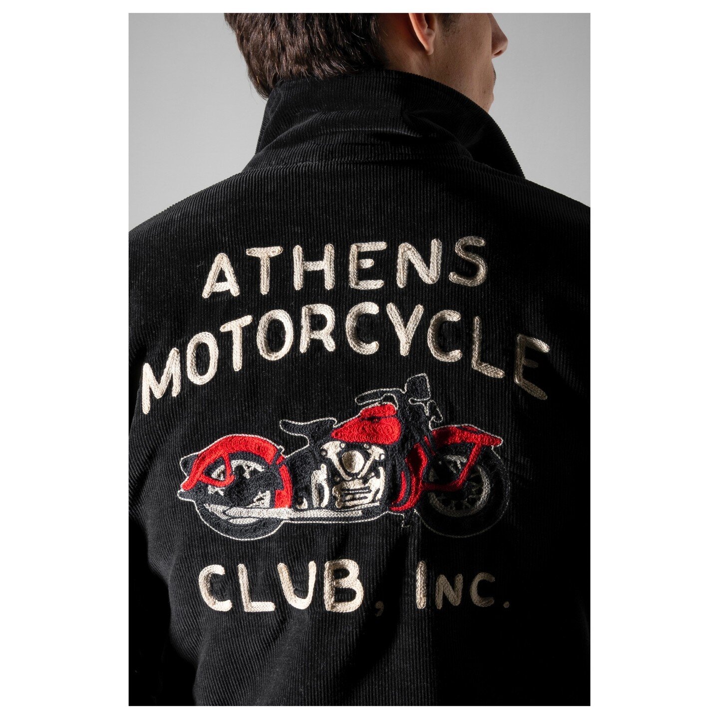This last vintage motorcycle jacket is from the Athens Motorcycle Club and is special to our family because it's from one of my dad's close friends. We have both his jacket and his grandfather's, both personalized on the front as well. I feel so hono