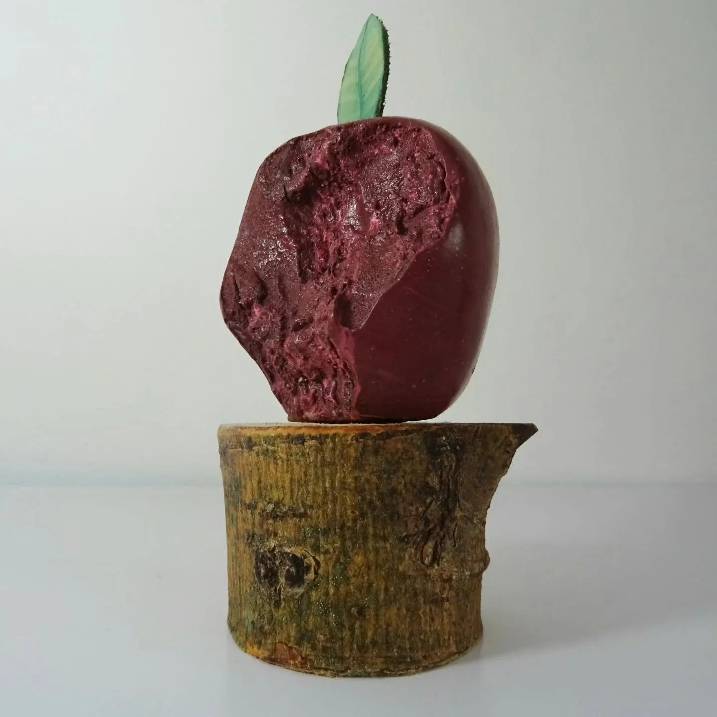 'Earth Apple' (Bitten), Jesmonite, Pigment, Leather, Bee's Wax & Apple Tree. 2026. 🍎 (AVAILABLE)