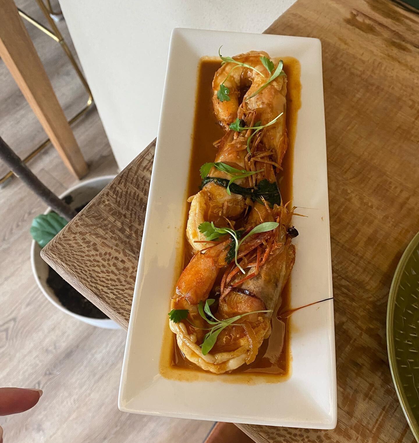 Shrimp Al Ajillo 🦐
Saut&eacute;ed head on jumpo shrimp, white wine, garlic and paprika 
.
.
.
. 
.
#mesorestaurant 
#rye #westchester 
#meditteraneanfood 
#shrimpalajillo #shrimp