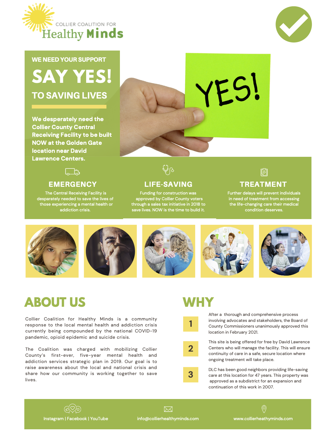 We Need Your Support! Say YES! To Saving Lives