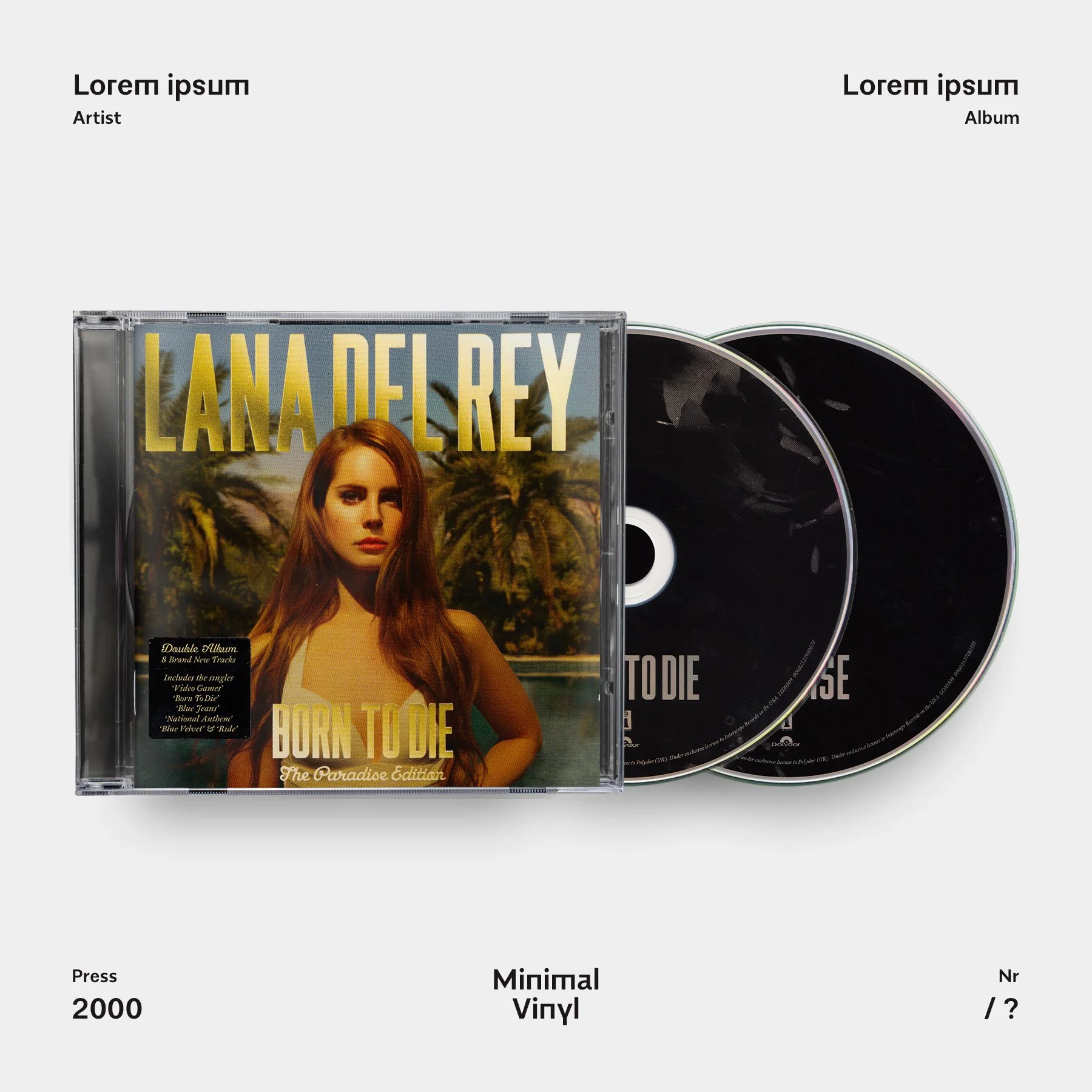 Lana Del Rey Born To Die Paradise CD
