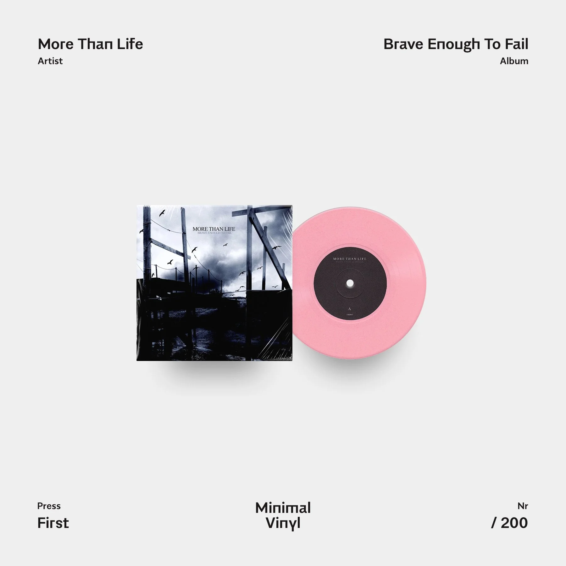 More Than Life Brave Enough To Fail Baby Pink Vinyl