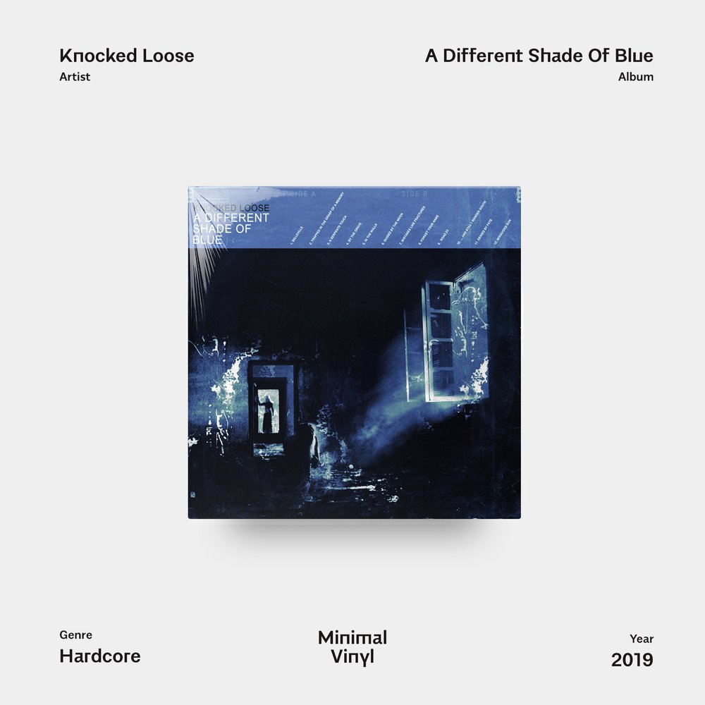 Knocked Loose-A Different Shade Of Blue Exclusive LP (Moonphase) Color  Vinyl