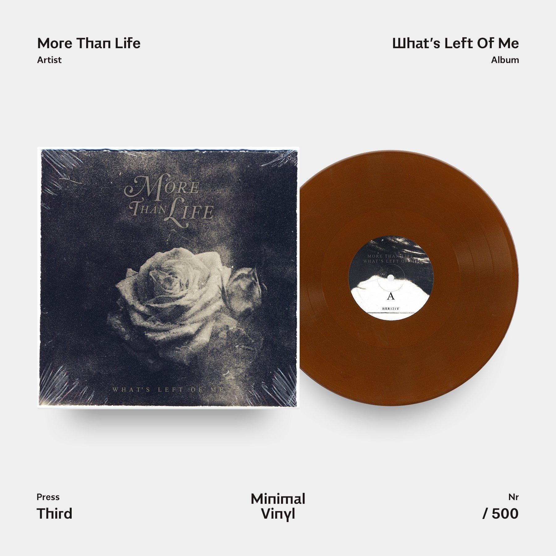 More Than Life Whats Left Of Me Bronze Vinyl